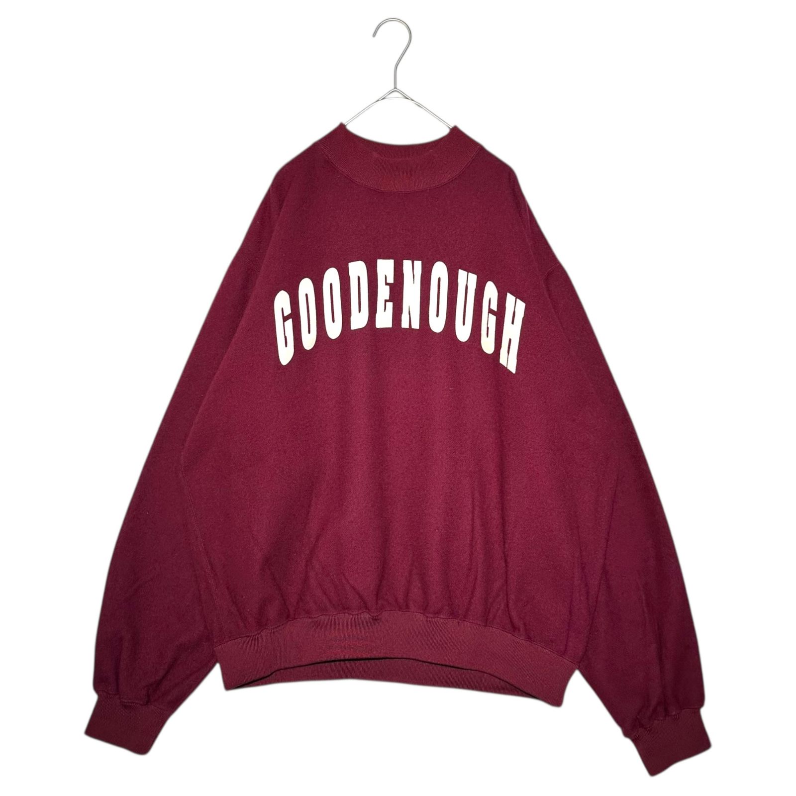 GOODENOUGH(グッドイナフ) 90's Logo Patch High-Neck Wool Sweatshirt