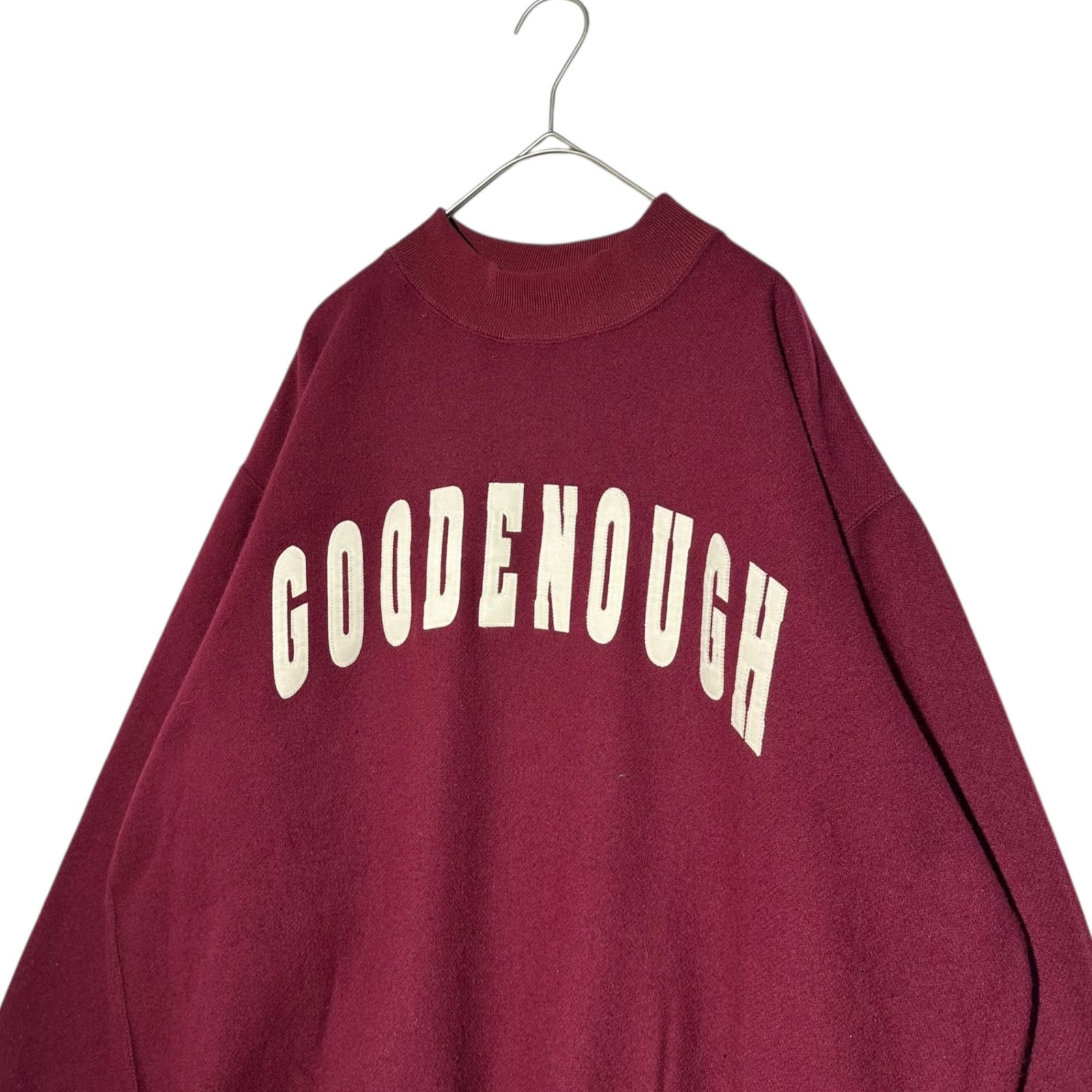 GOODENOUGH(グッドイナフ) 90's Logo Patch High-Neck Wool Sweatshirt