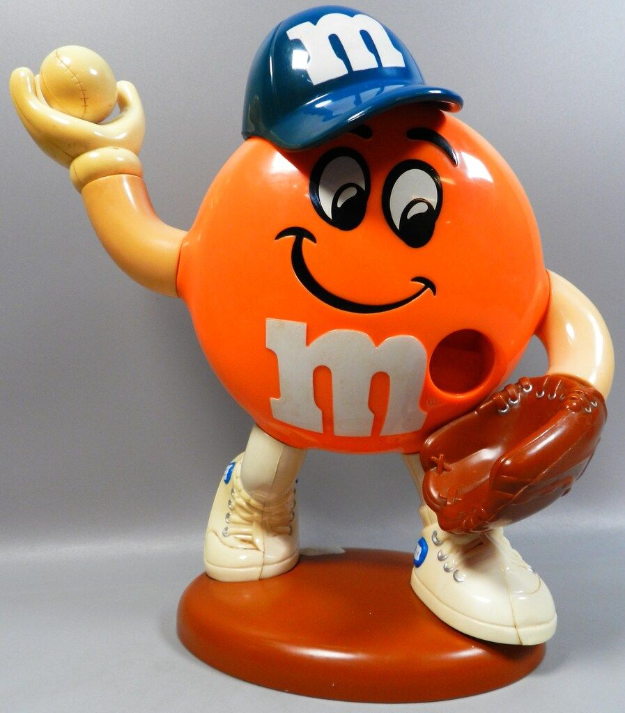 m&m'sオレンジ 野球ディスペンサー - メルカリ