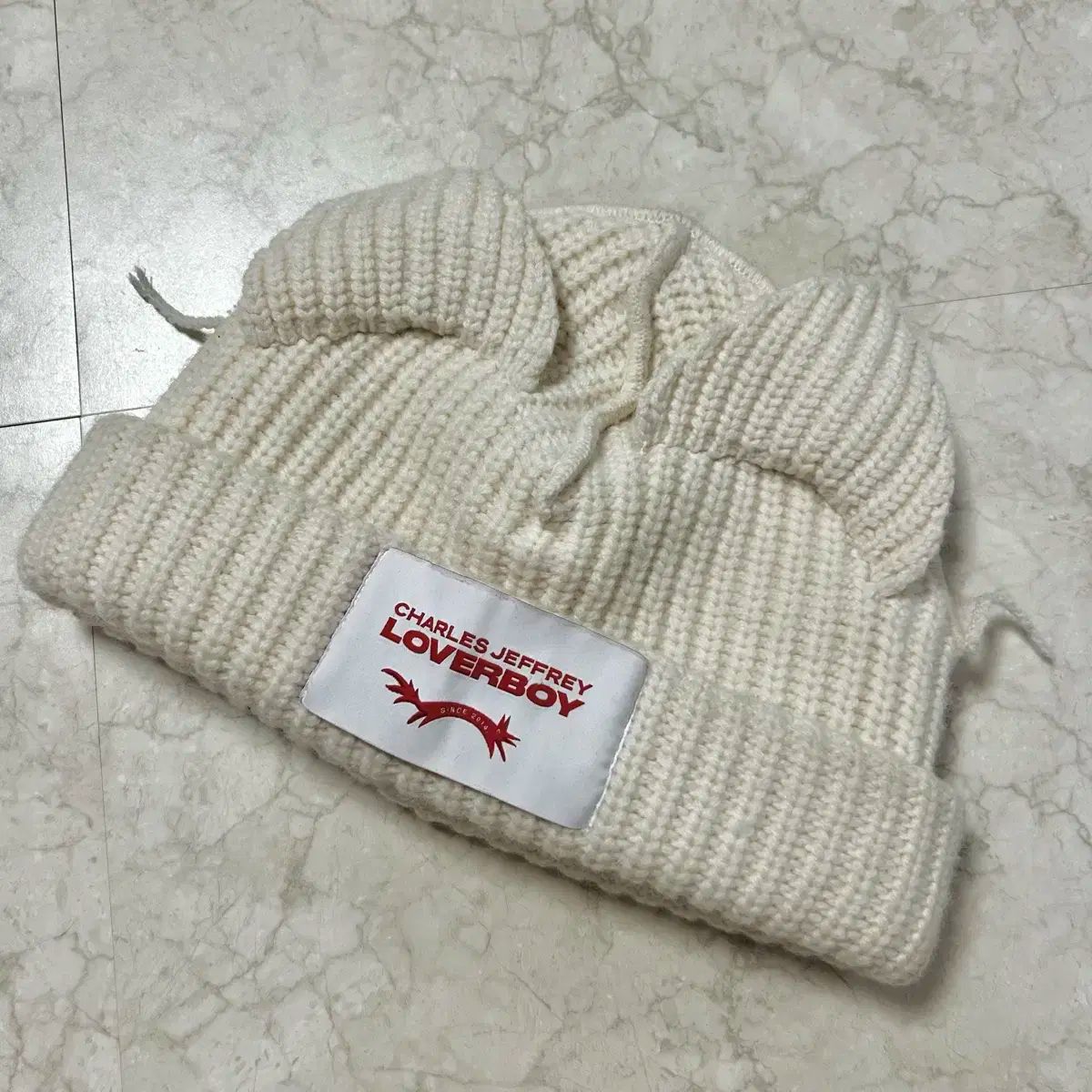 チャールズジェフリーラバーボーイ チャンキー イヤー ニット ビーニー