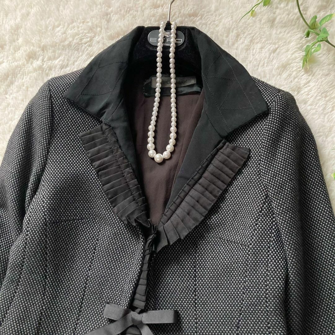 美品✨マックスマーラ テーラード ウール ツイード ジャケット 黒 白 40 L 美品✨マックスマーラ テーラード ウール ツイード ジャケット 黒 白 40 L