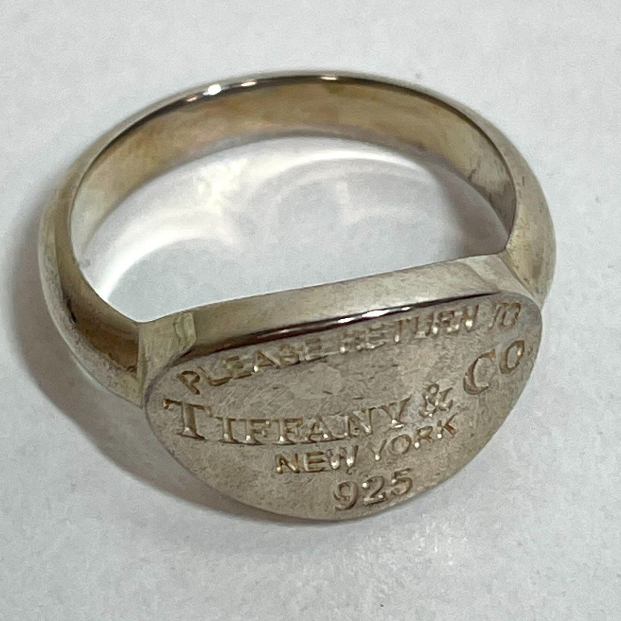 【品】Tiffany＆Co. リターントゥ ティファニー オーバルタグ リング 約12号 SV925 指輪 SA