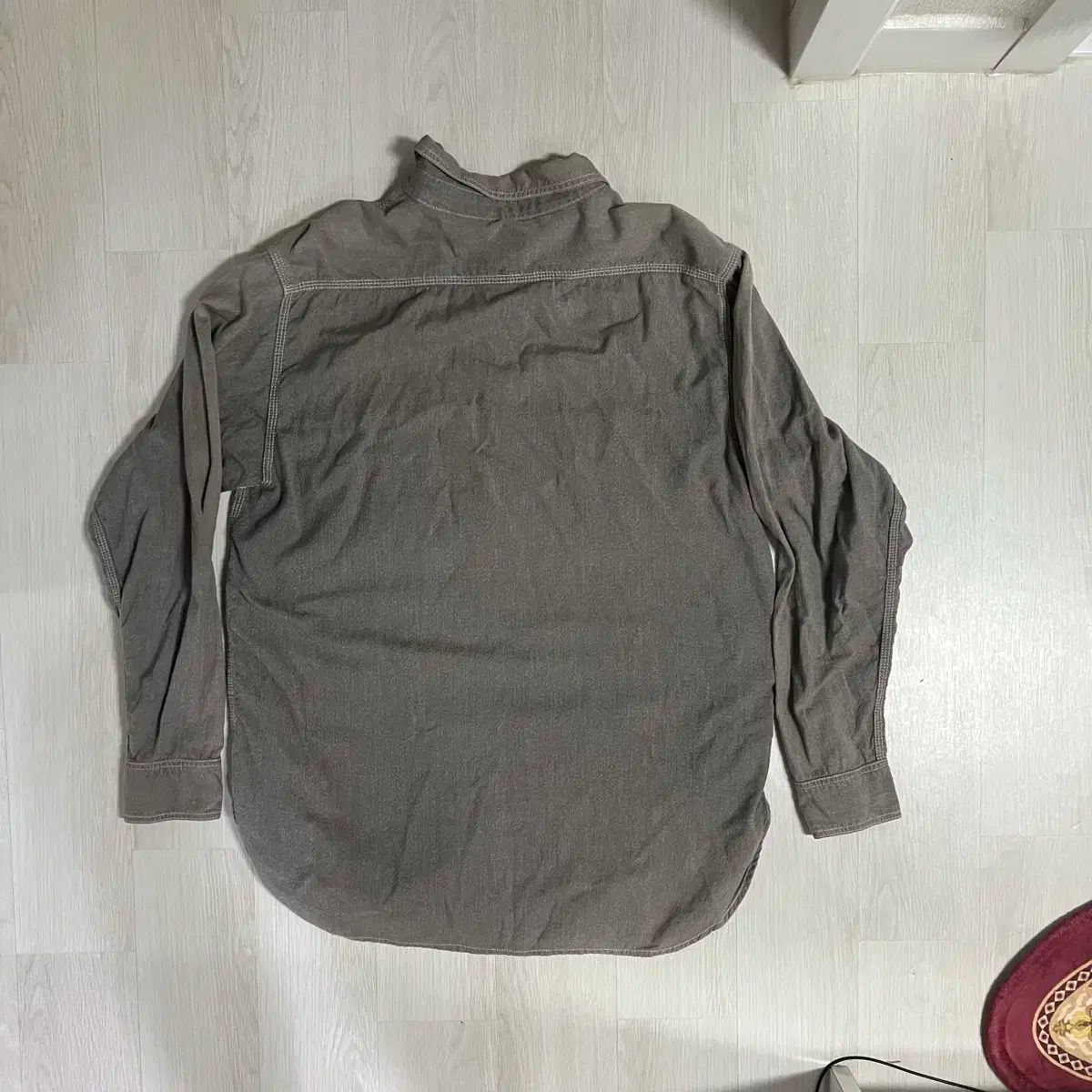 FULLCOUNT グレー シャンブレー シャツ