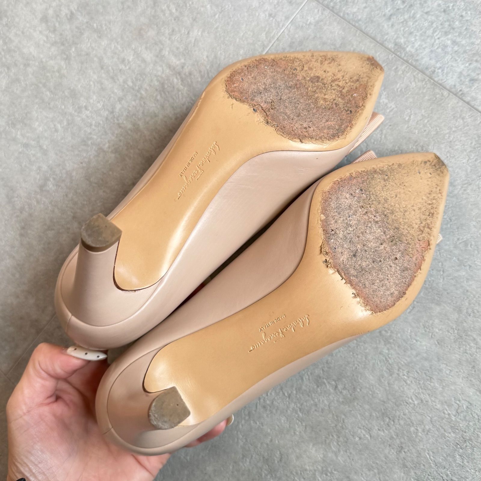 美品 SalvatoreFerragamo サルヴァトーレフェラガモ ガンチーニ