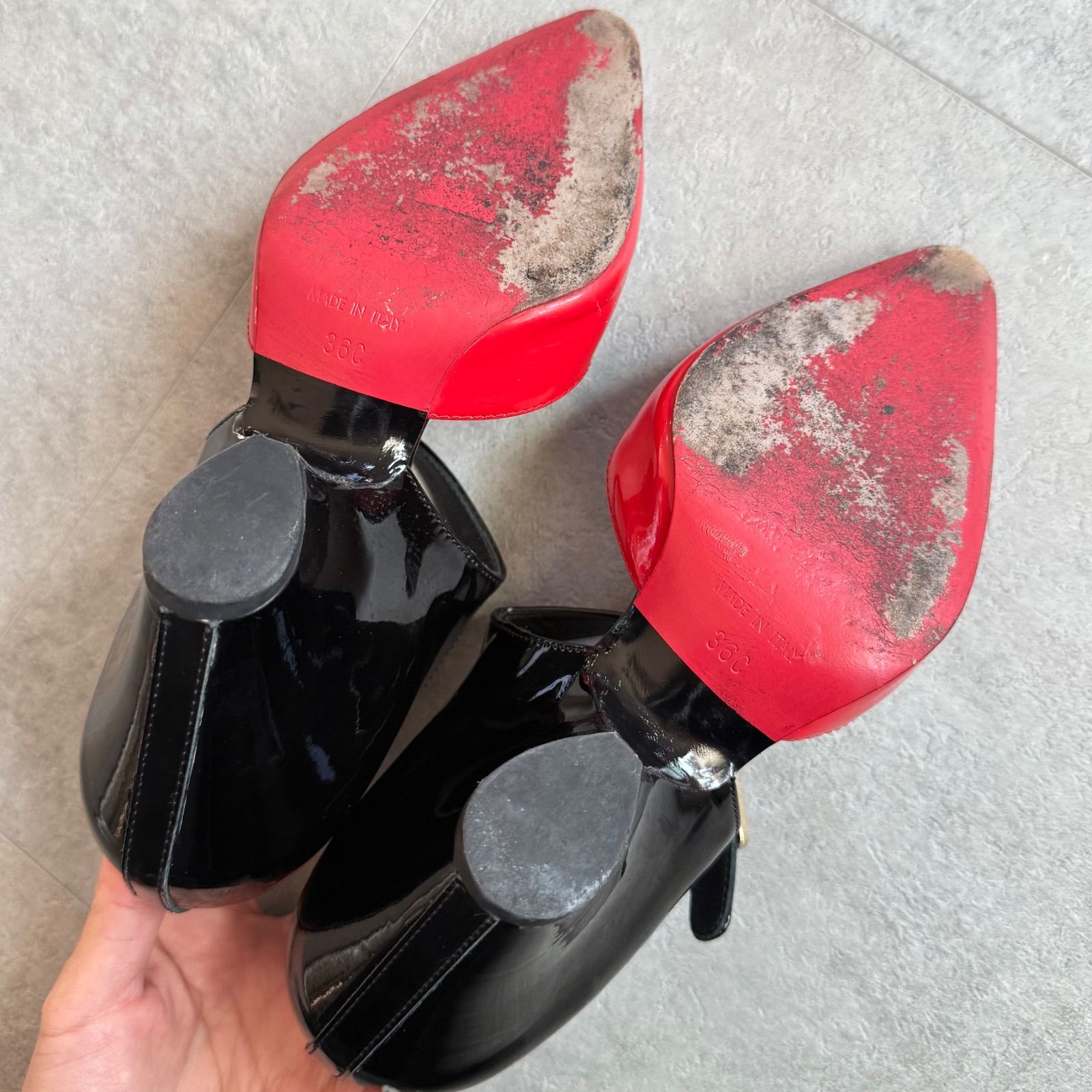 美品 CHANEL シャネル ココマーク バイカラー ストラップパンプス