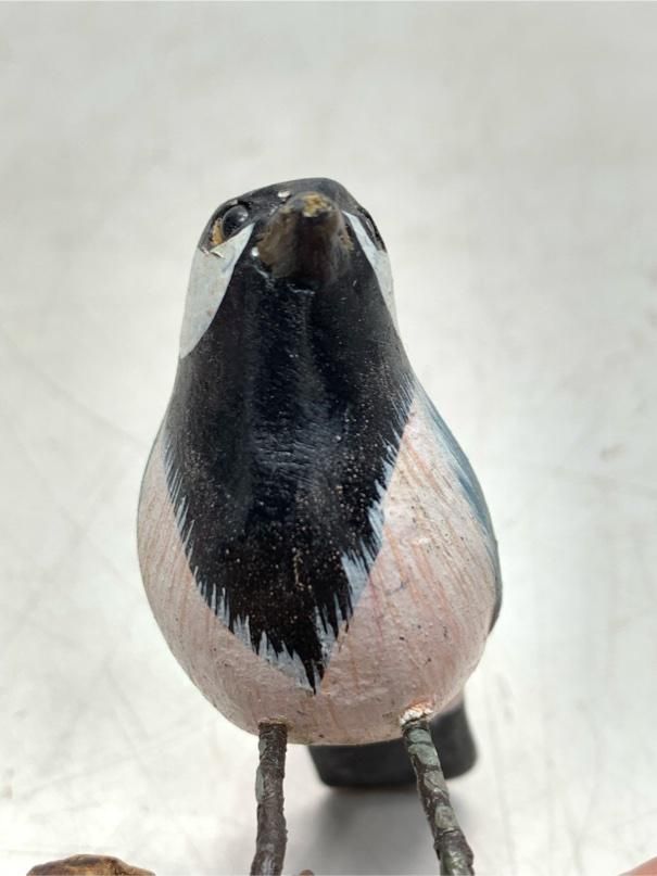 希少 シジュウカラ バードカービング 野鳥彫刻 木彫りの野鳥 置物