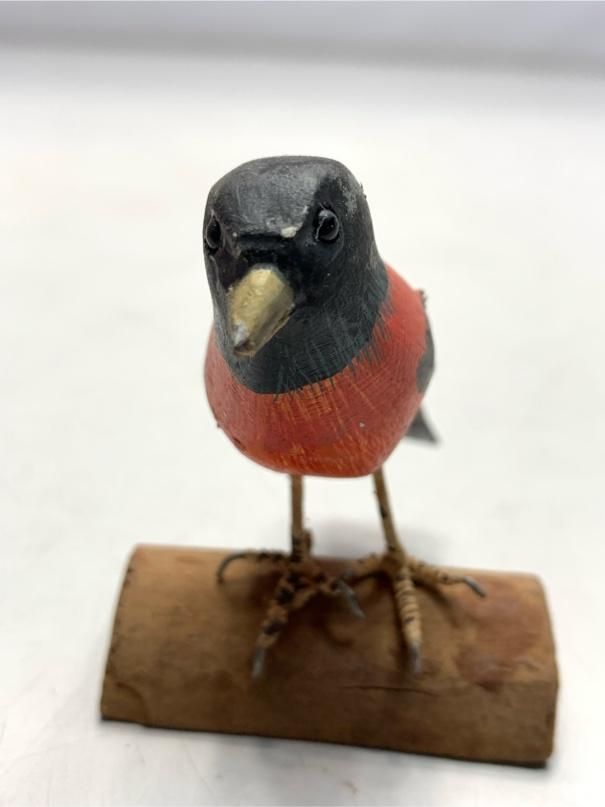 希少 ウソ 鷽 バードカービング 野鳥彫刻 木彫りの野鳥 置物