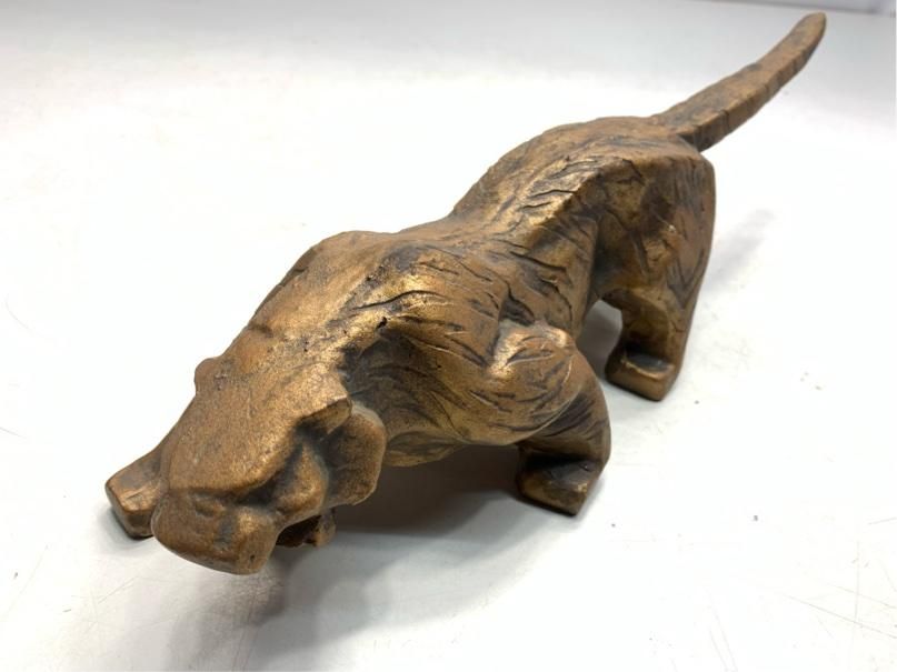 希少 虎 トラ 鉄製 置物 アンティーク ヴィンテージ ゴールド