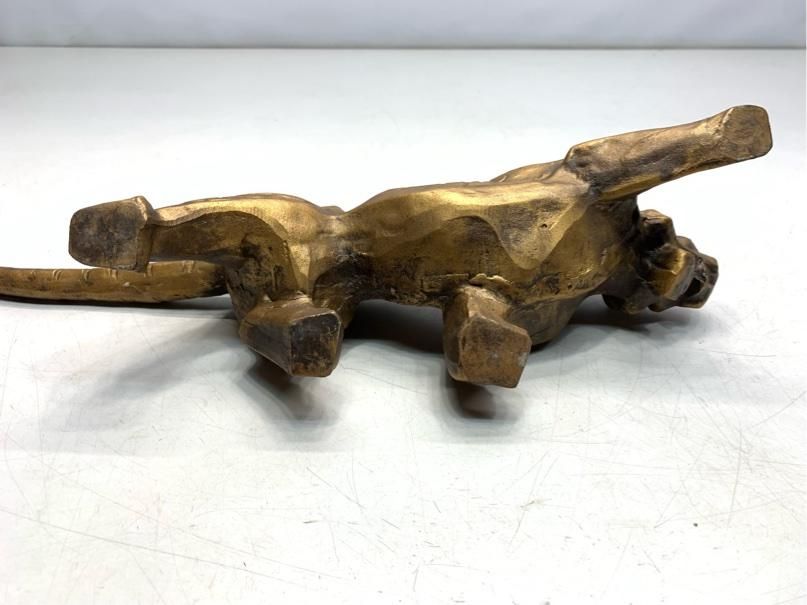 希少 虎 トラ 鉄製 置物 アンティーク ヴィンテージ ゴールド