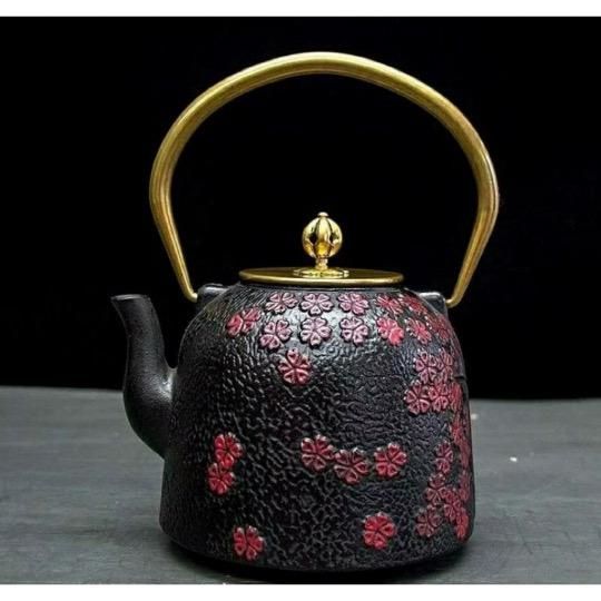 鋳鉄製鉄瓶 急須鉄瓶 手作り 老鉄瓶 やかんを沸かす 提梁鉄瓶 お茶の道具