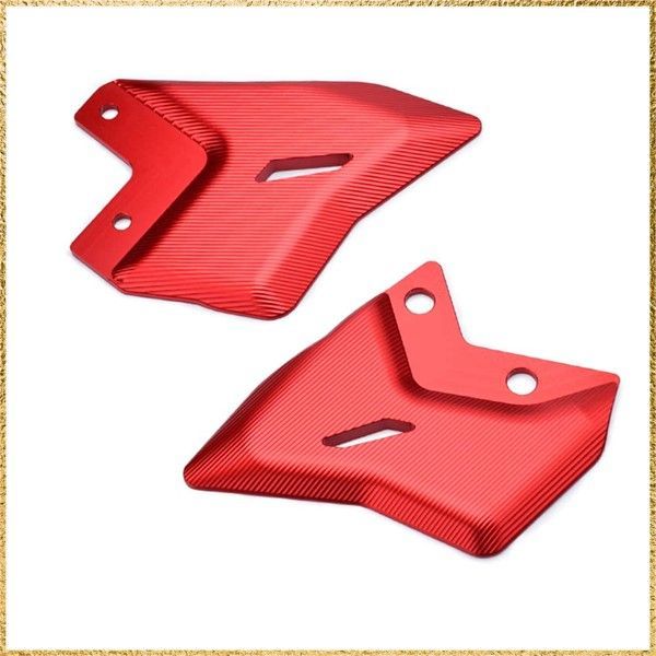 彡送料無料でお届け彡Color:レッド LEDISHUN パーツ アルミ ヒールプレートガード 1ペア に適合する カワサキ ニンジャ 650 NINJA650 Z650 2017-2025 (レッド)