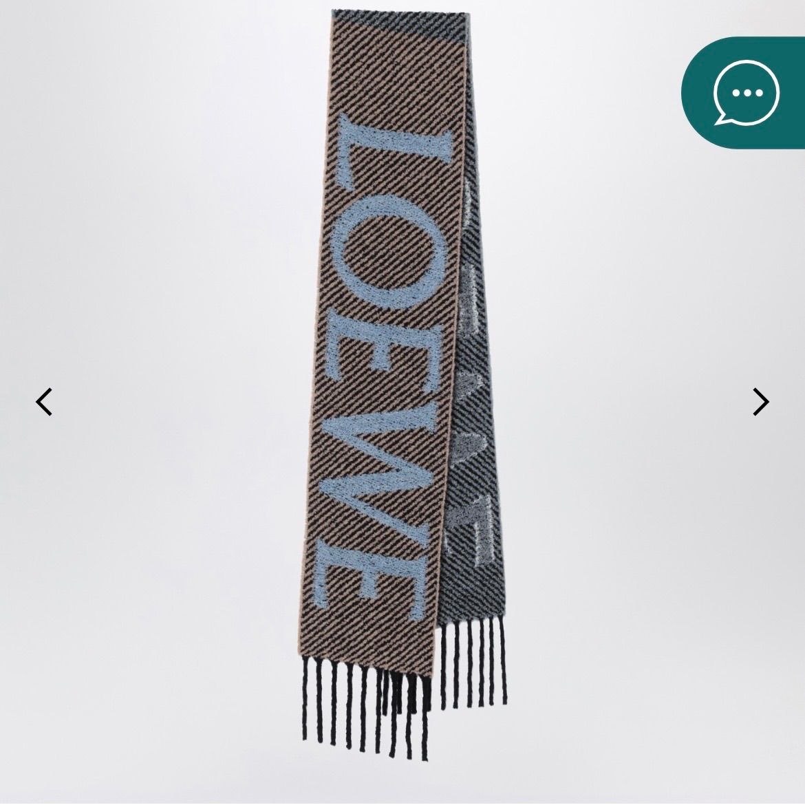 LOEWE ロエベロゴ入りウール＆アルパカ混紡マフラー（ブルー - メルカリ