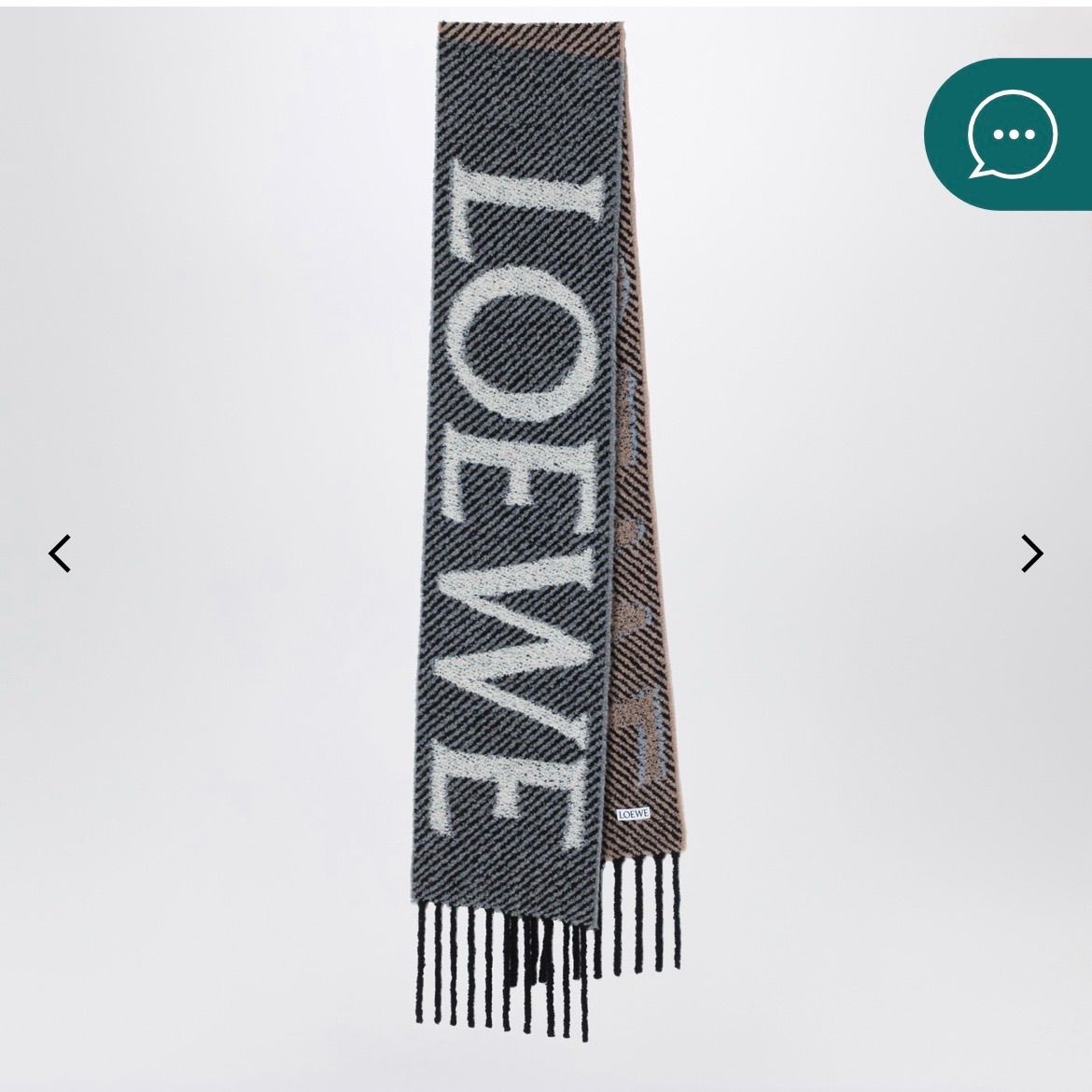 LOEWE ロエベロゴ入りウール＆アルパカ混紡マフラー（ブルー - メルカリ