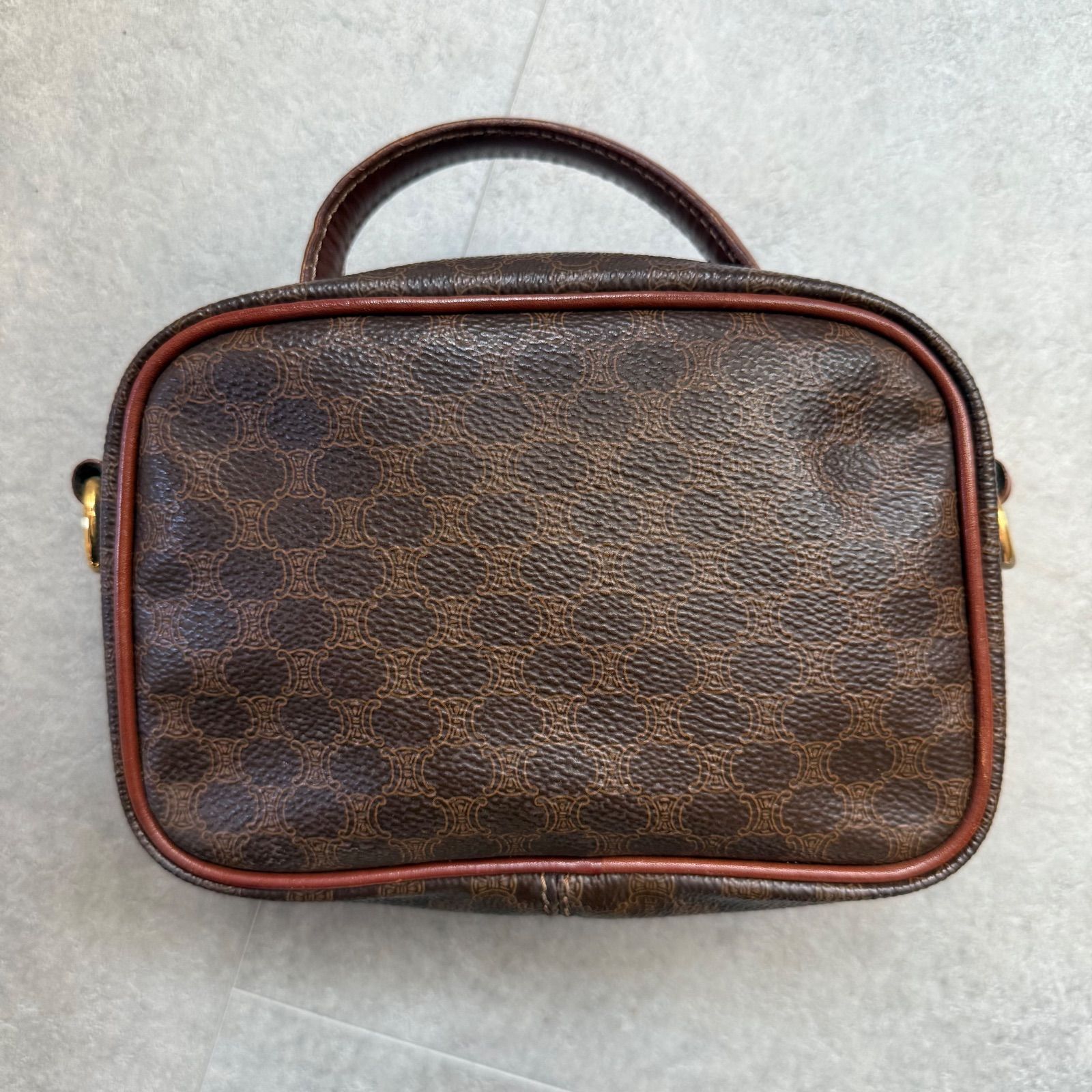 CELINE セリーヌ マカダム柄 ヴィンテージ ミニハンドバック ポーチ