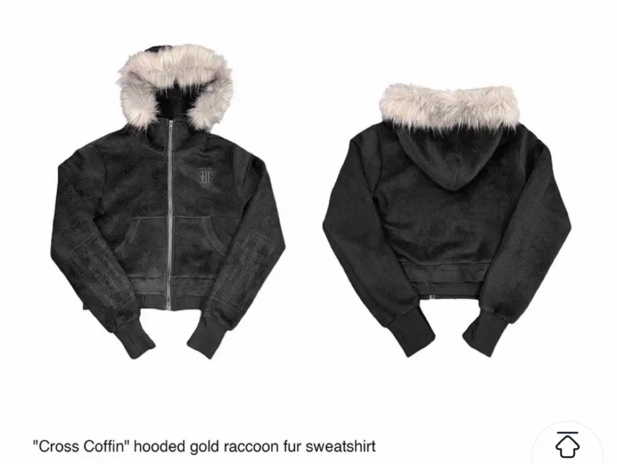 no E mosen ファー付きジャケット ブラック opium no E mosen ブラック ファー フード ジップアップ 節約 ファー