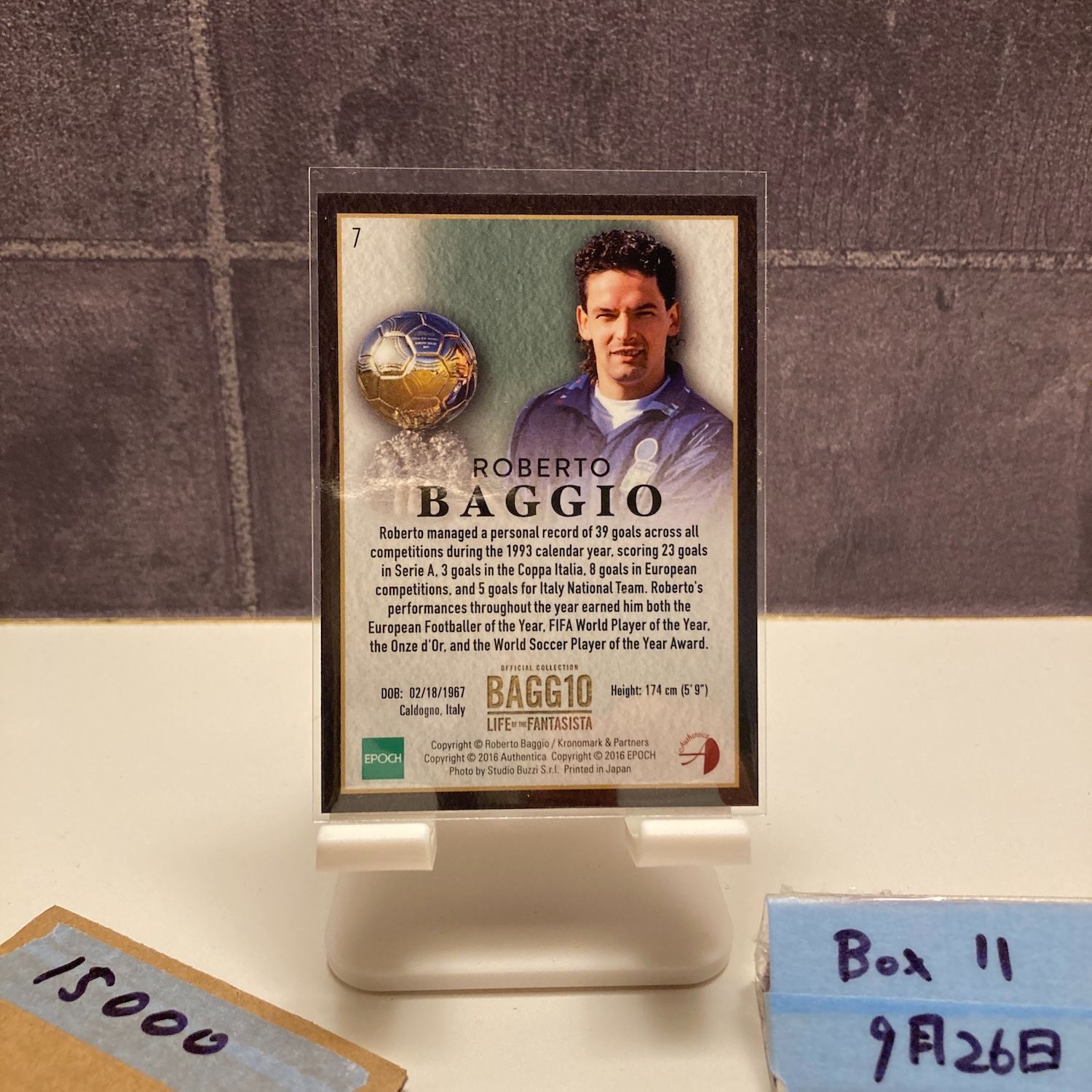 2021 EPOCH ロベルトバッジョ Roberto Baggio 23/40 イタリア代表