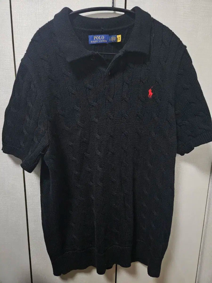 ポロ ラルフローレン ブラック ケーブル 半袖 ニット - メルカリ