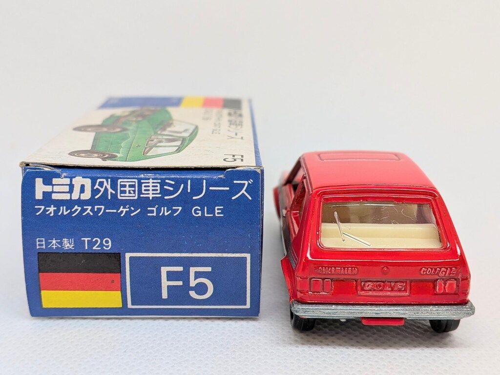 トミー トミカ青箱日本製 フォルクスワーゲン ゴルフ GLE/赤 F5-2-3