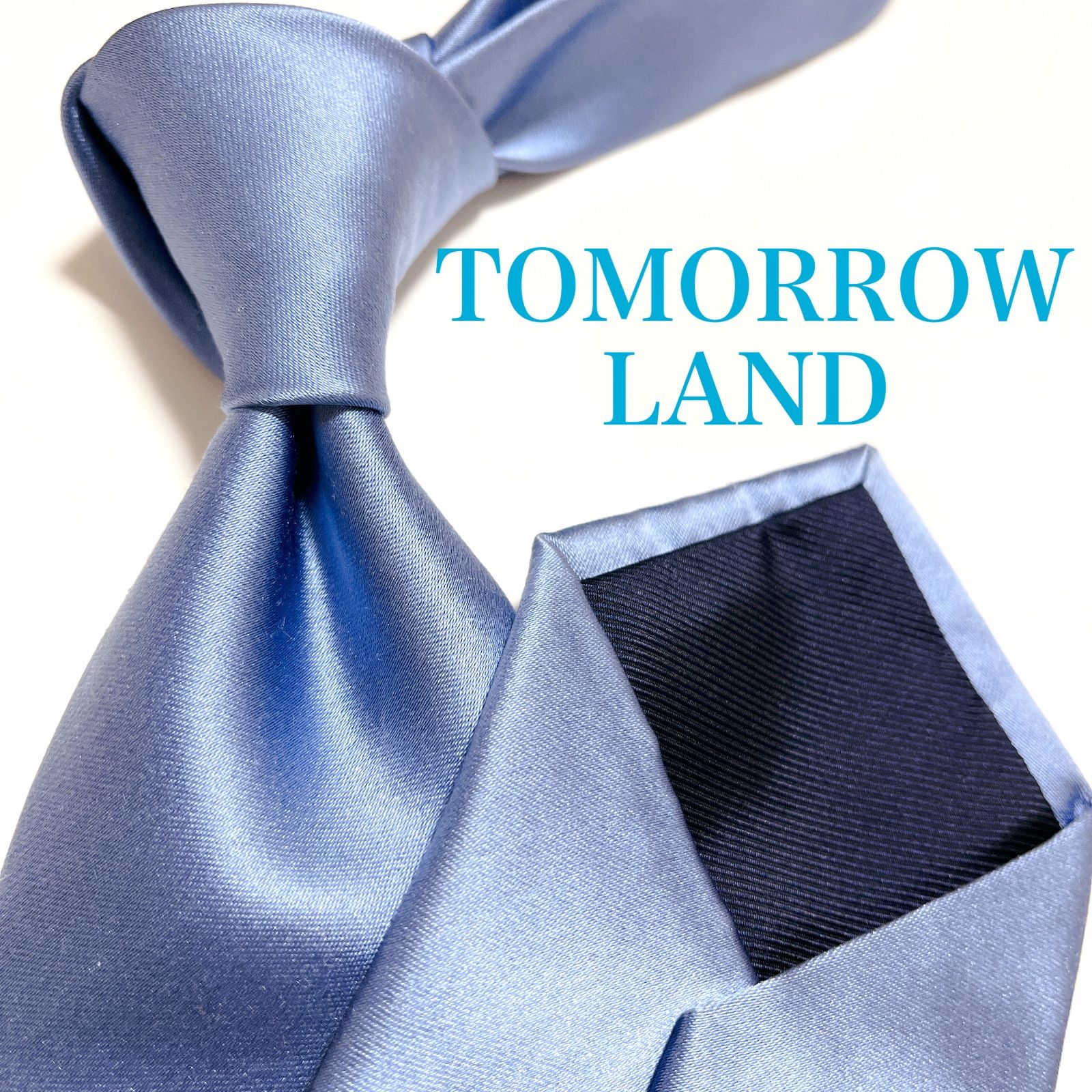 美品 トゥモローランド ネクタイ ハイブランド ソリッドタイ 無地 光沢