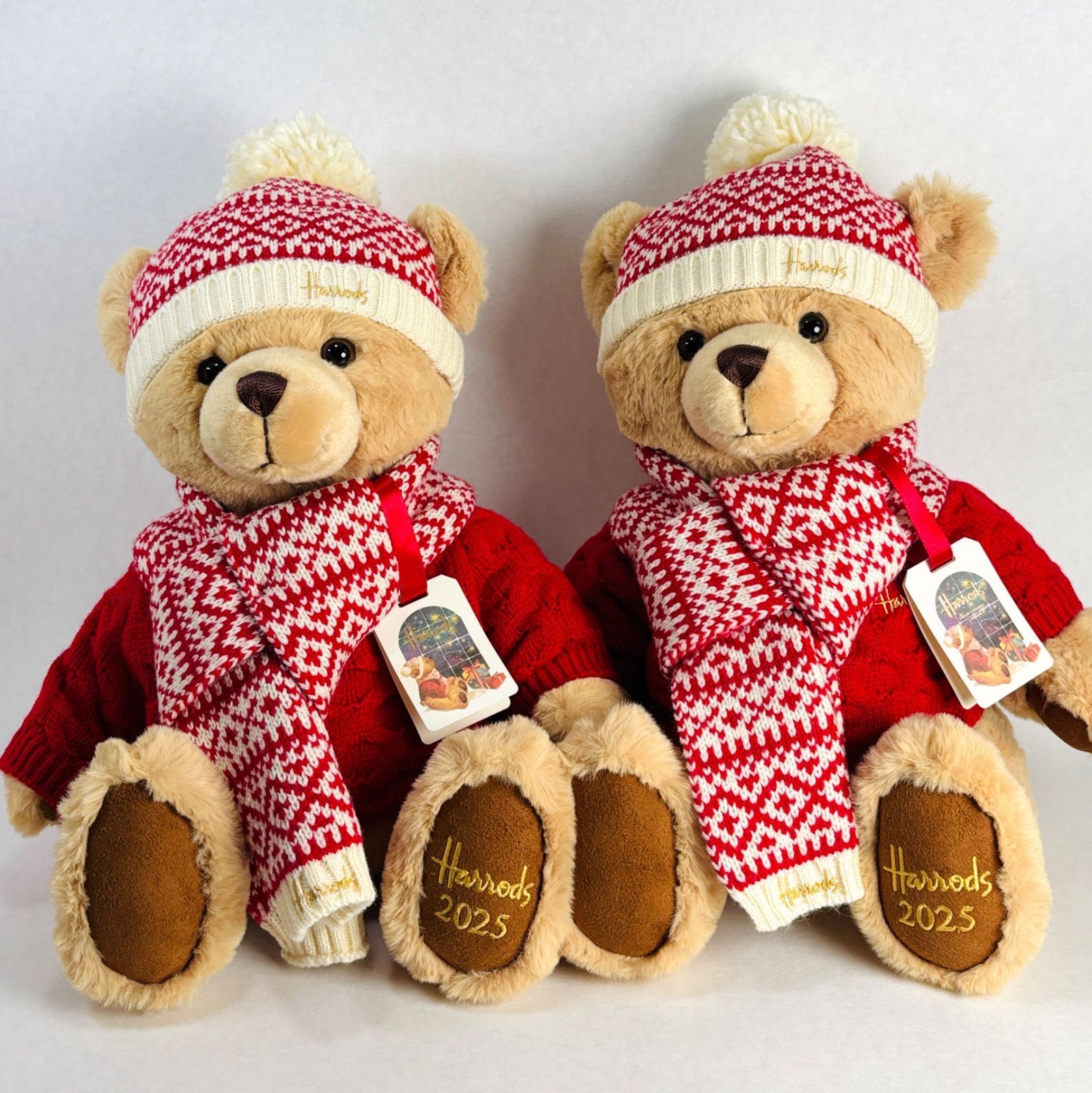 ハロッズ　 2025クリスマスベア　テディベア ぬいぐるみ 座高34cm Harrods】ハロッズ クリスマスベア テディベア ぬいぐるみ アルフィー