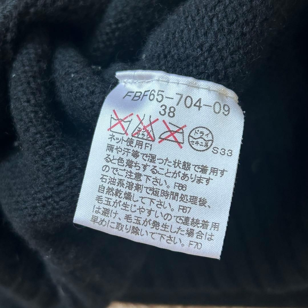 BURBERRY BLUE LABEL 半袖ニットトップス 38 ブラック ウール×カシミヤ