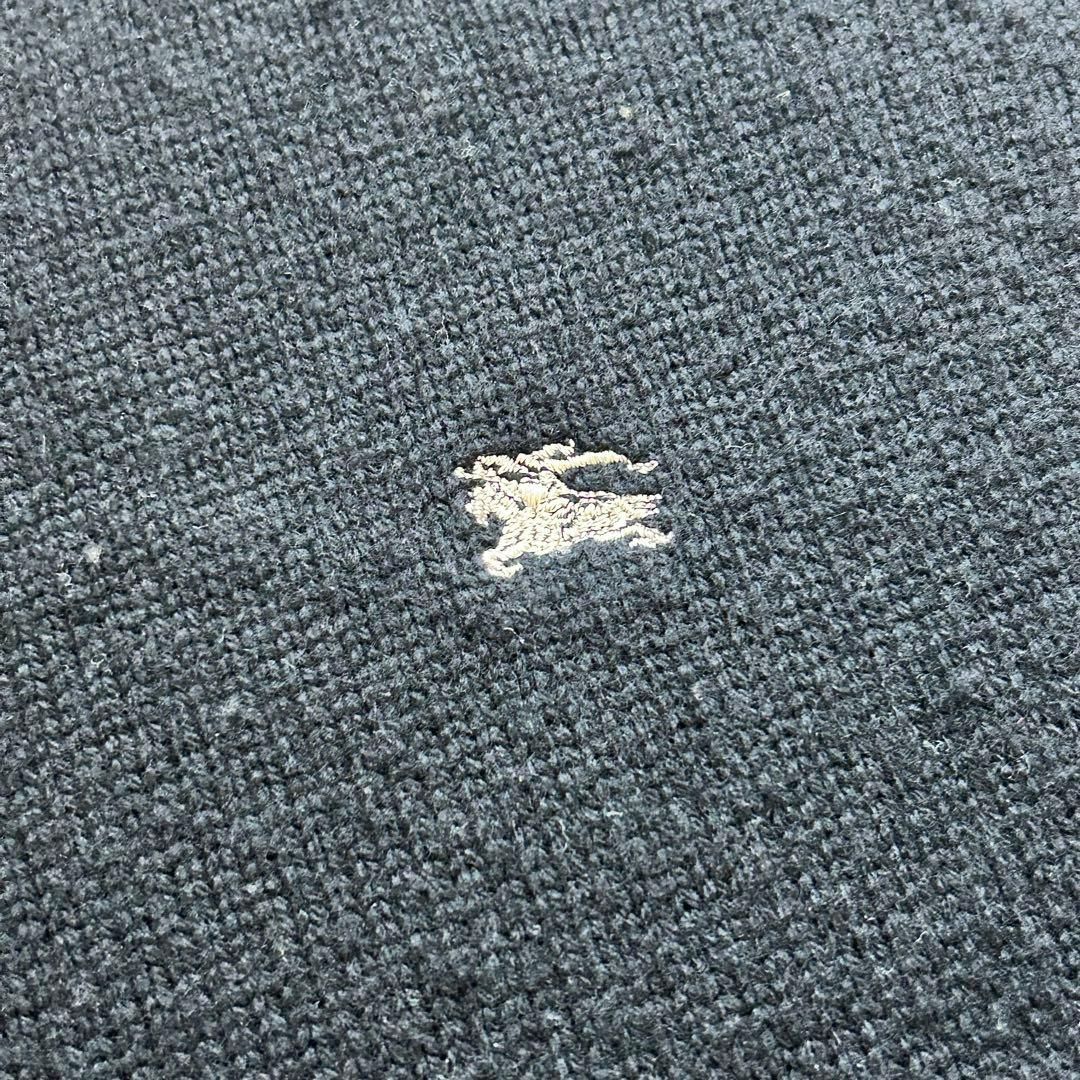 BURBERRY BLUE LABEL 半袖ニットトップス 38 ブラック ウール×カシミヤ