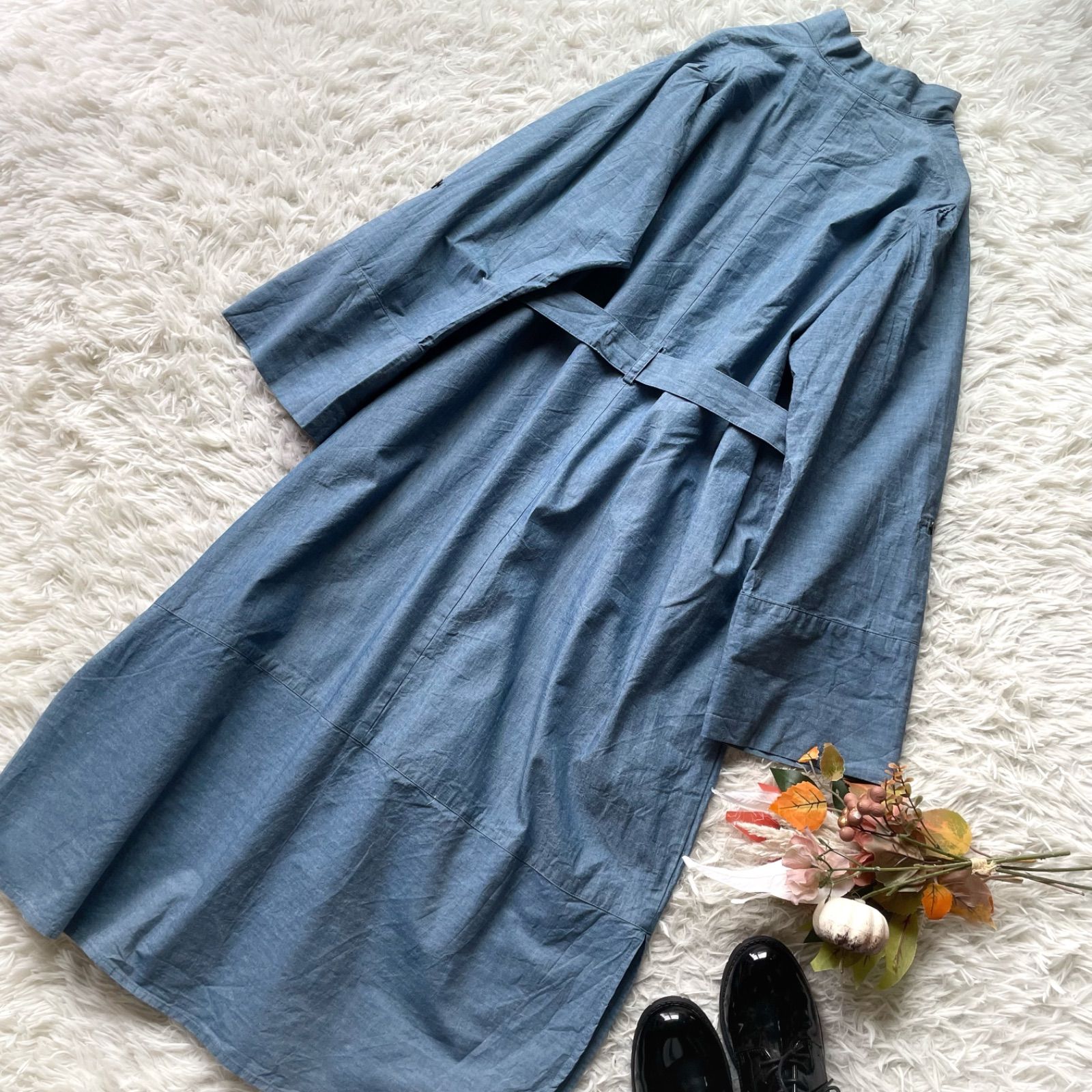 美品 Plantation イッセイミヤケ 0 wasteデニムワンピース 2way ロング