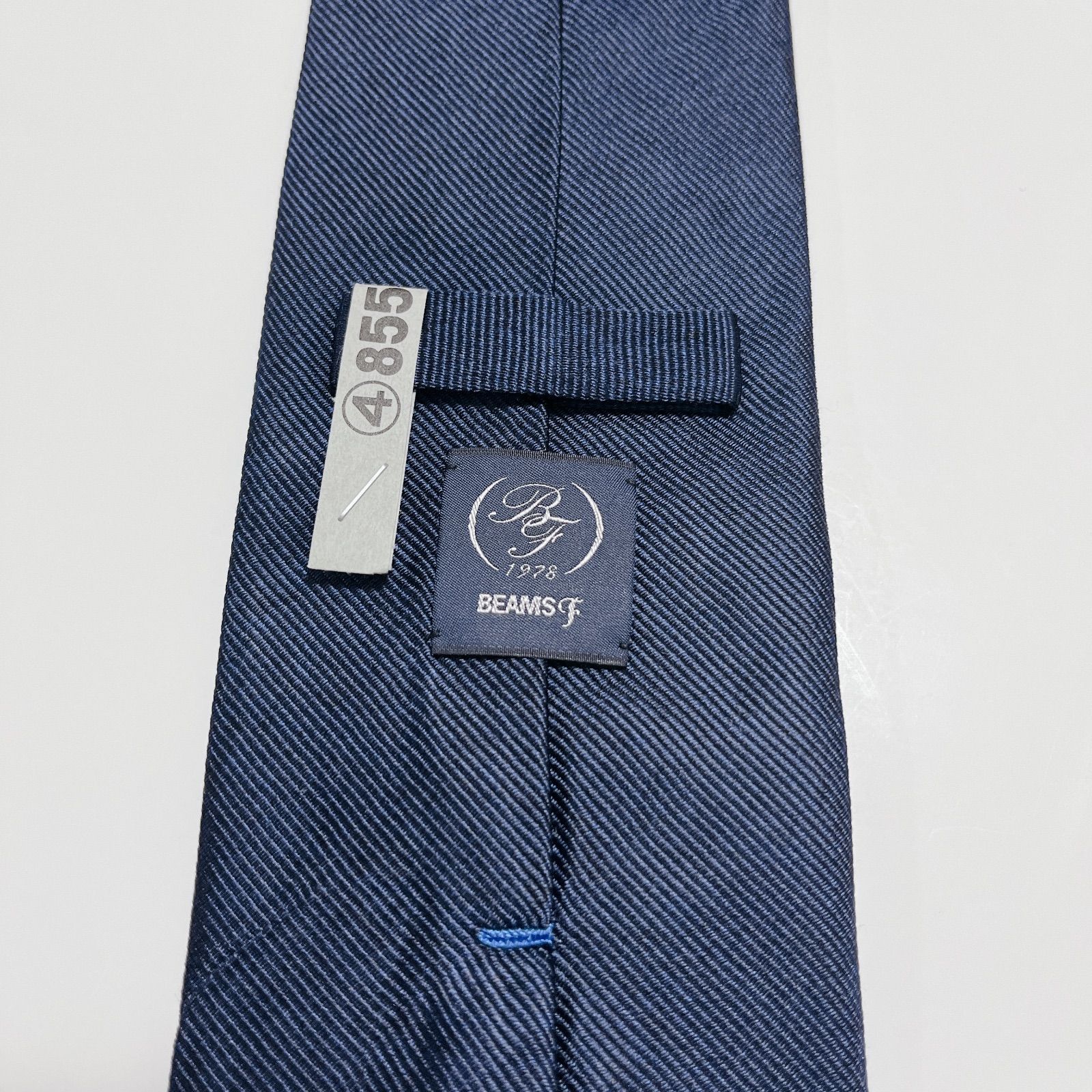 美品 ビームスエフ ネクタイ ハイブランド ソリッドタイ 無地 光沢