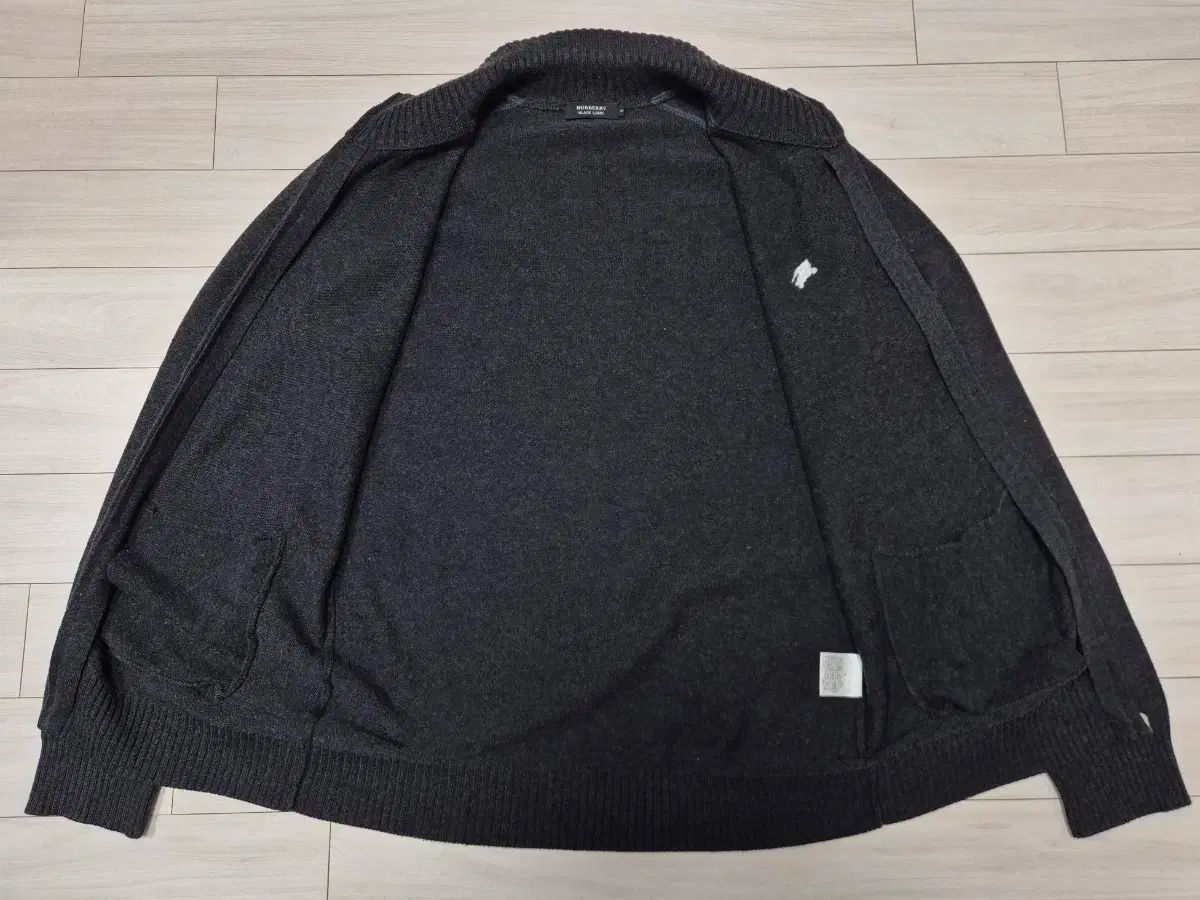 バーバリー ブラックレーベル チェック ショール カーディガン ジップ