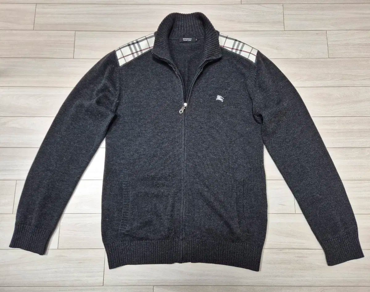 バーバリー ブラックレーベル チェック ショール カーディガン ジップ