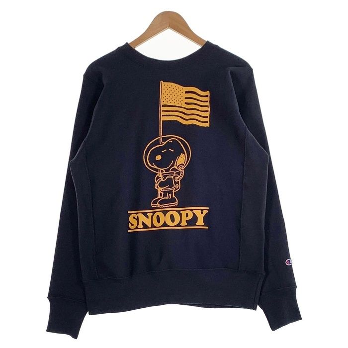 Champion×スヌーピー スウェット S Champion チャンピオン SNOOPY スヌーピープリント リバースウィーブ