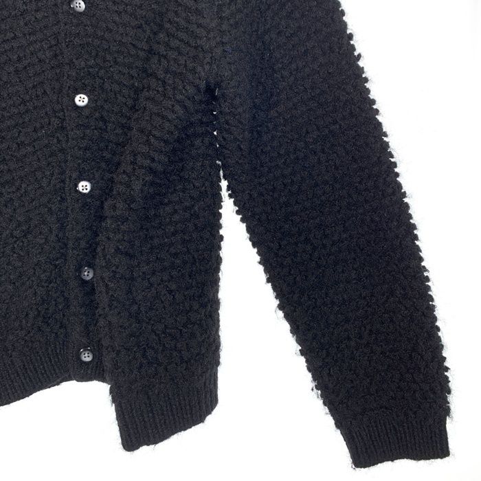 シュプリーム　カーディガン　ブラック　L SUPREME シュプリーム 24AW Textured Knotted Cardigan テクスチャー