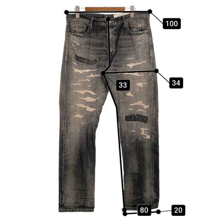 NEIGHBORHOOD ネイバーフッド 21SS SCRATCH SAVAGE DENIM PANT