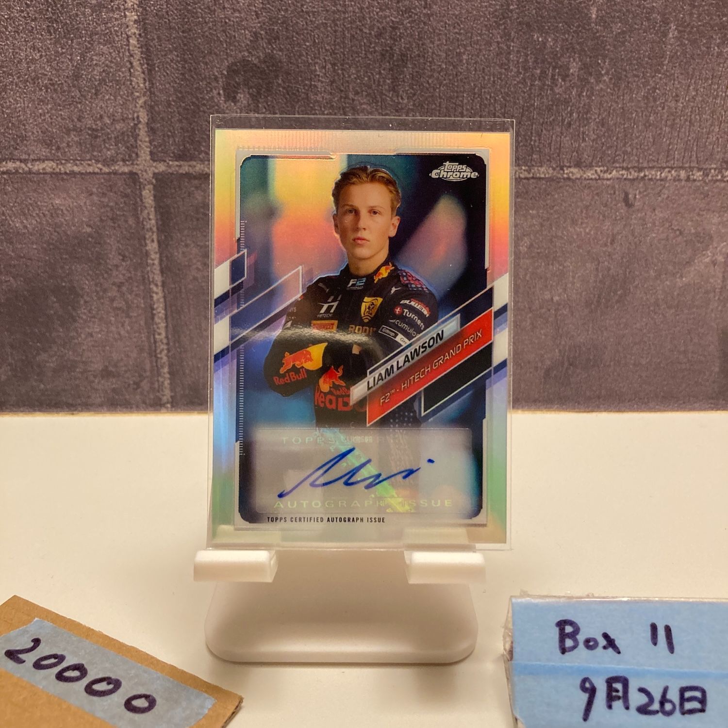 2021 Topps Chrome Formula 1 Liam Lawson 347/391 直筆サインカード