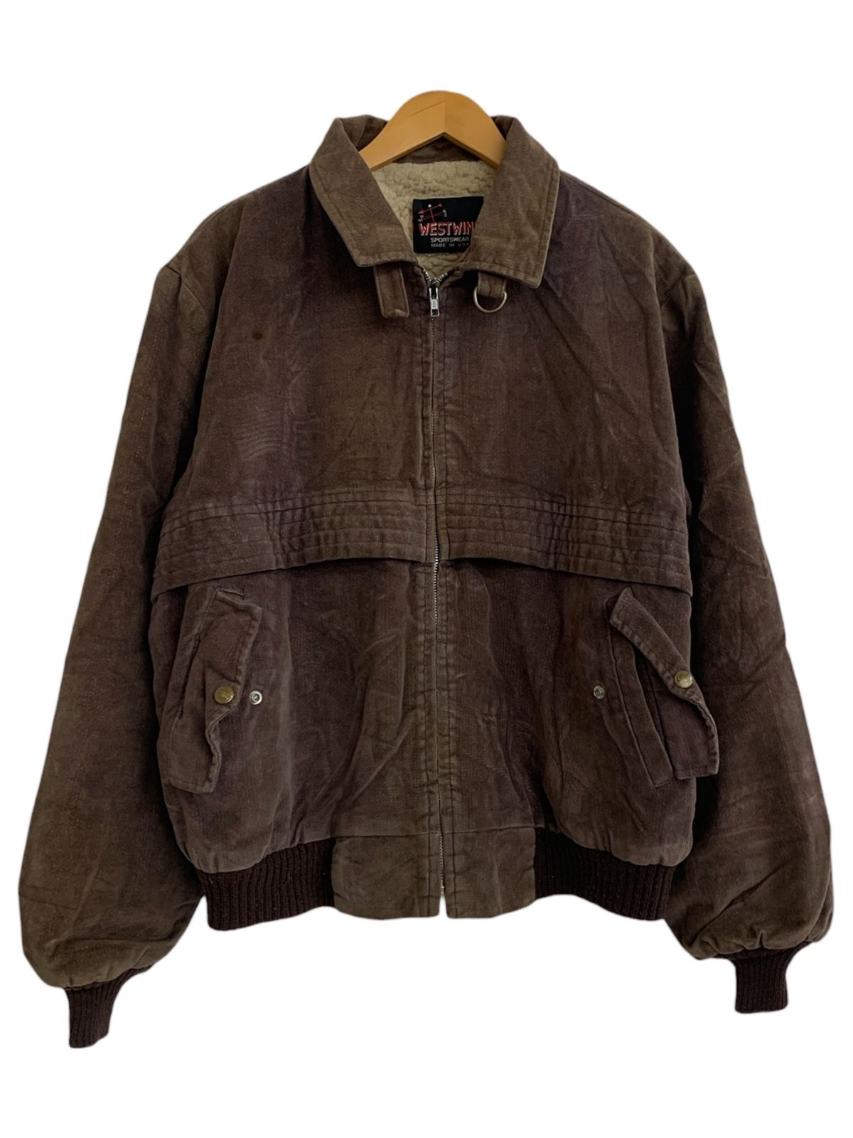 80s ヴィンテージ モールスキン ブルゾン ジャケット モード カラス族 WESTWIND モールスキン ブルゾン ジャケット 古着 USA製 80s90s サイズ