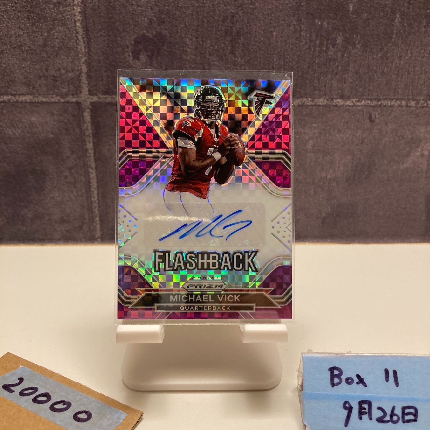2020 Panini Prizm Michael Vick 01/15 直筆サインカード Atlanta