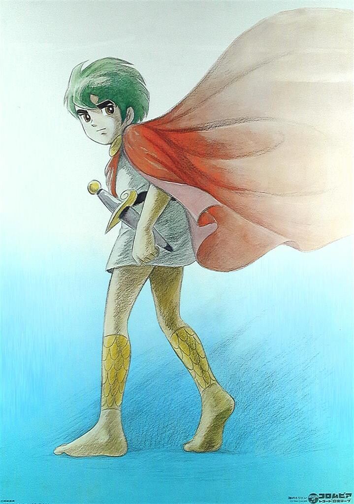 海のトリトン　LP購入特典　B2ポスター コロムビア レコード特典 海のトリトン B2ポスター - メルカリ