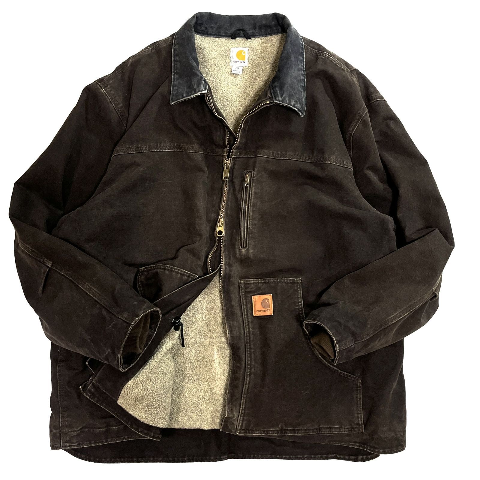 美フェード 00s Carhartt カーハート C61 DKB ダック リッジコート 