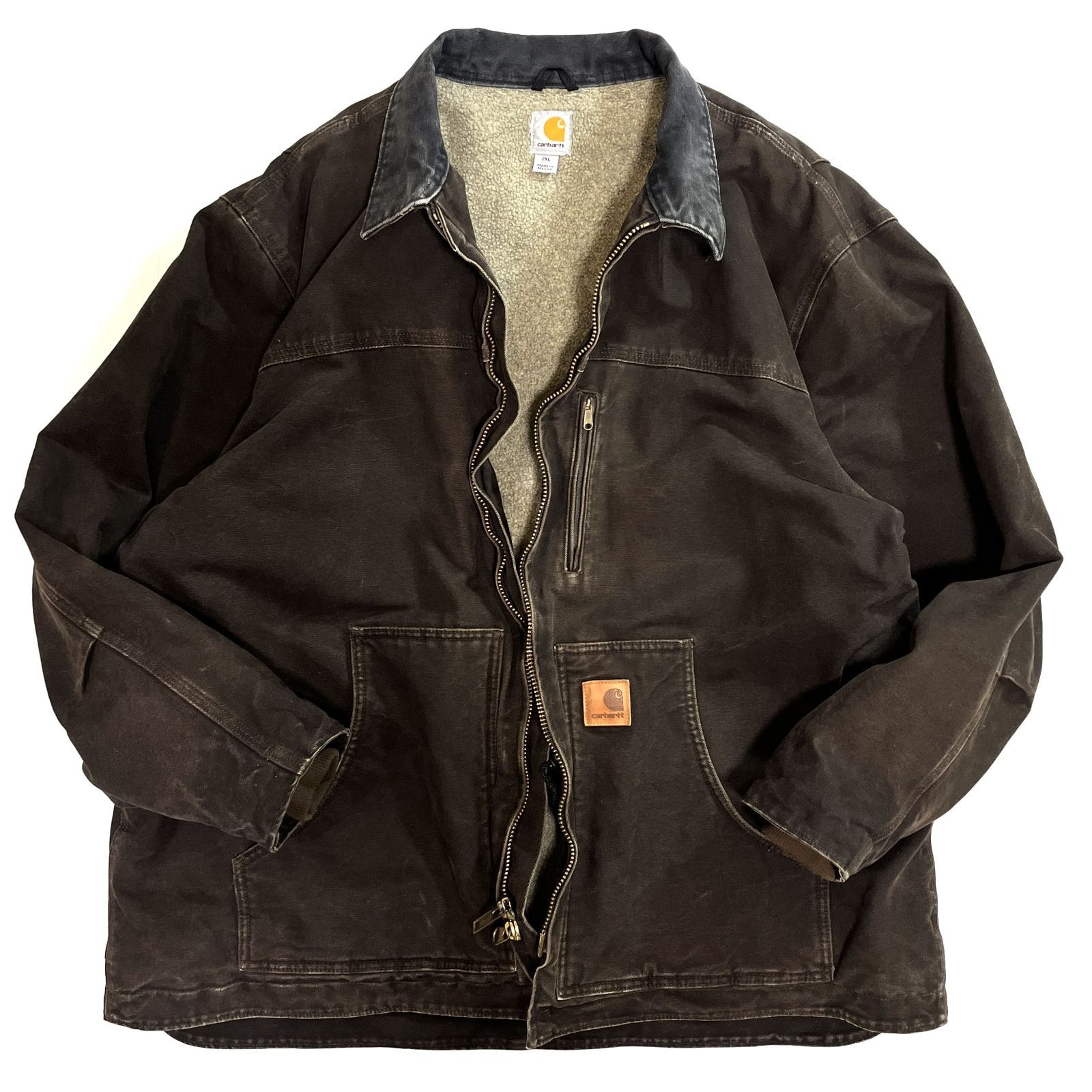 美フェード 00s Carhartt カーハート C61 DKB ダック リッジコート 