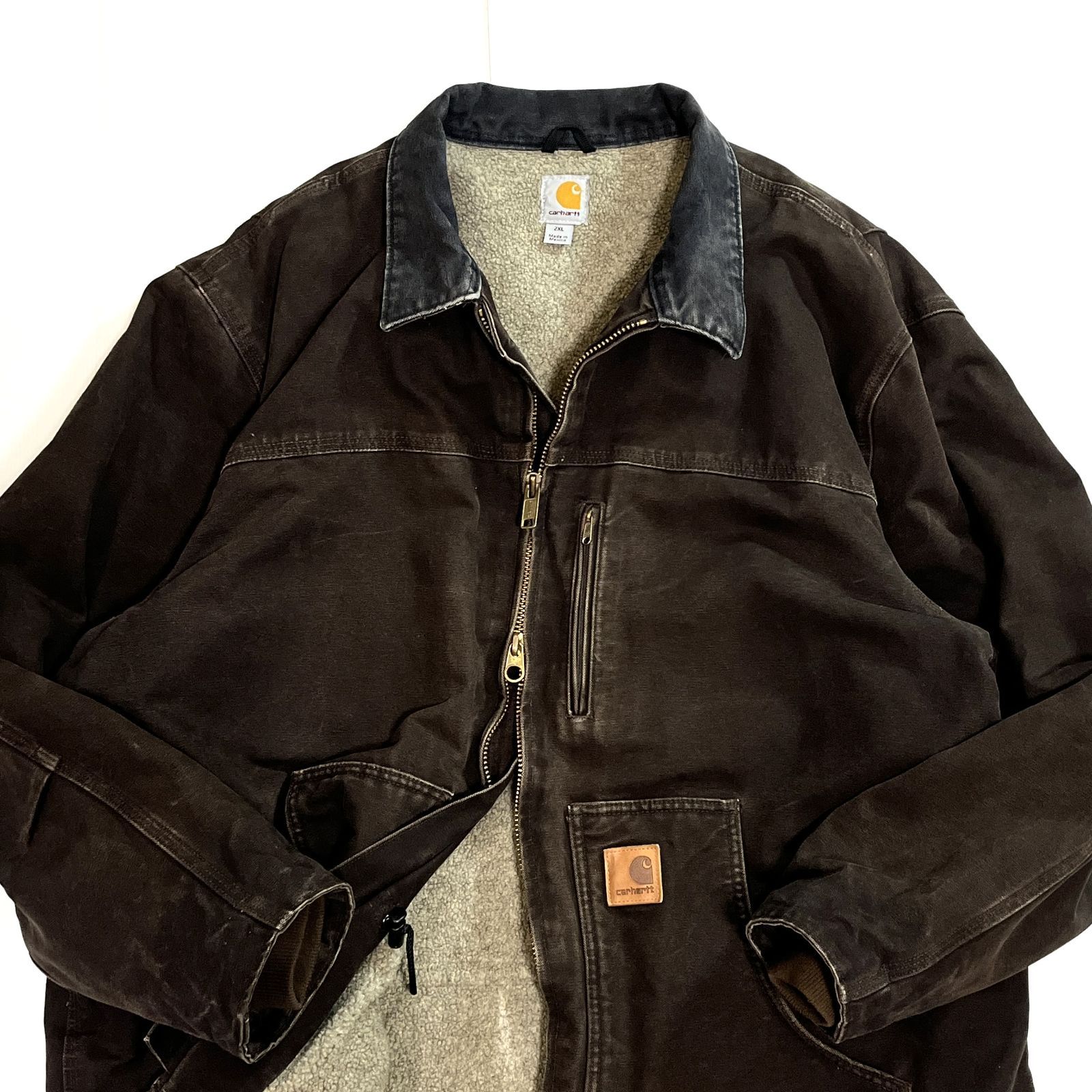 美フェード 00s Carhartt カーハート C61 DKB ダック リッジコート 