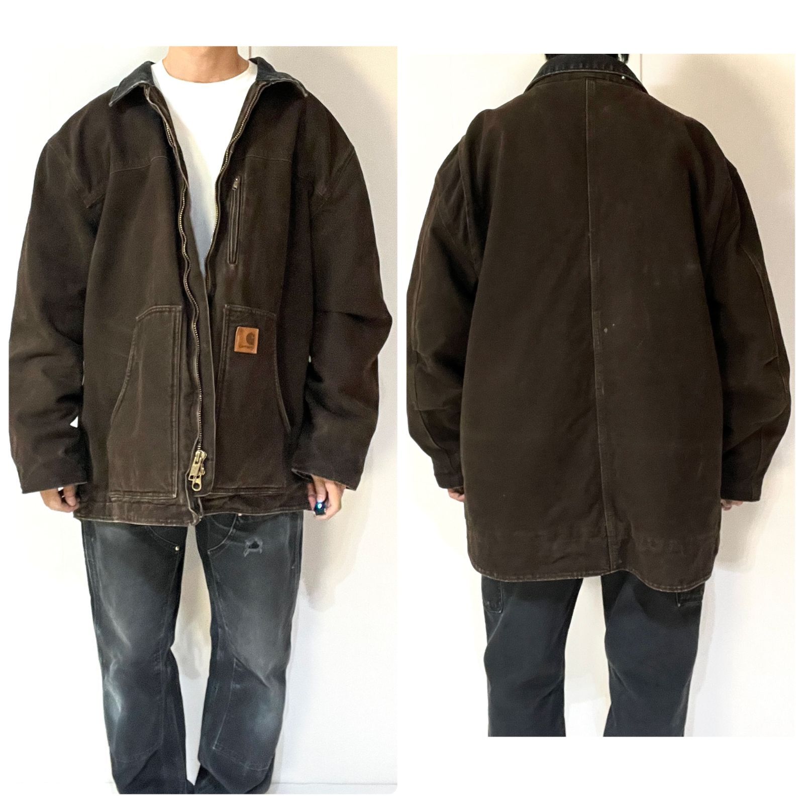 美フェード 00s Carhartt カーハート C61 DKB ダック リッジコート 