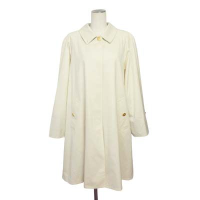 【美品 金ボタン】 Burberrys バーバリー ステンカラーコート 9AR バーバリーズ Burberrys コート ステンカラー ロング 金ボタン 9 白