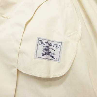 バーバリーズ Burberrys コート ステンカラー ロング 金ボタン 9 白