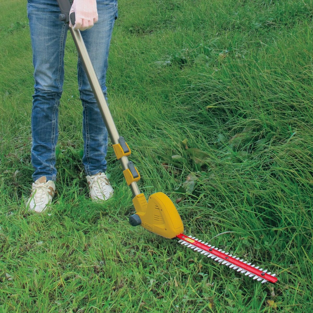 ムサシ 充電式ポールバリカン 18 V PL 5001 高所剪定 電動 伸縮 ガーデン