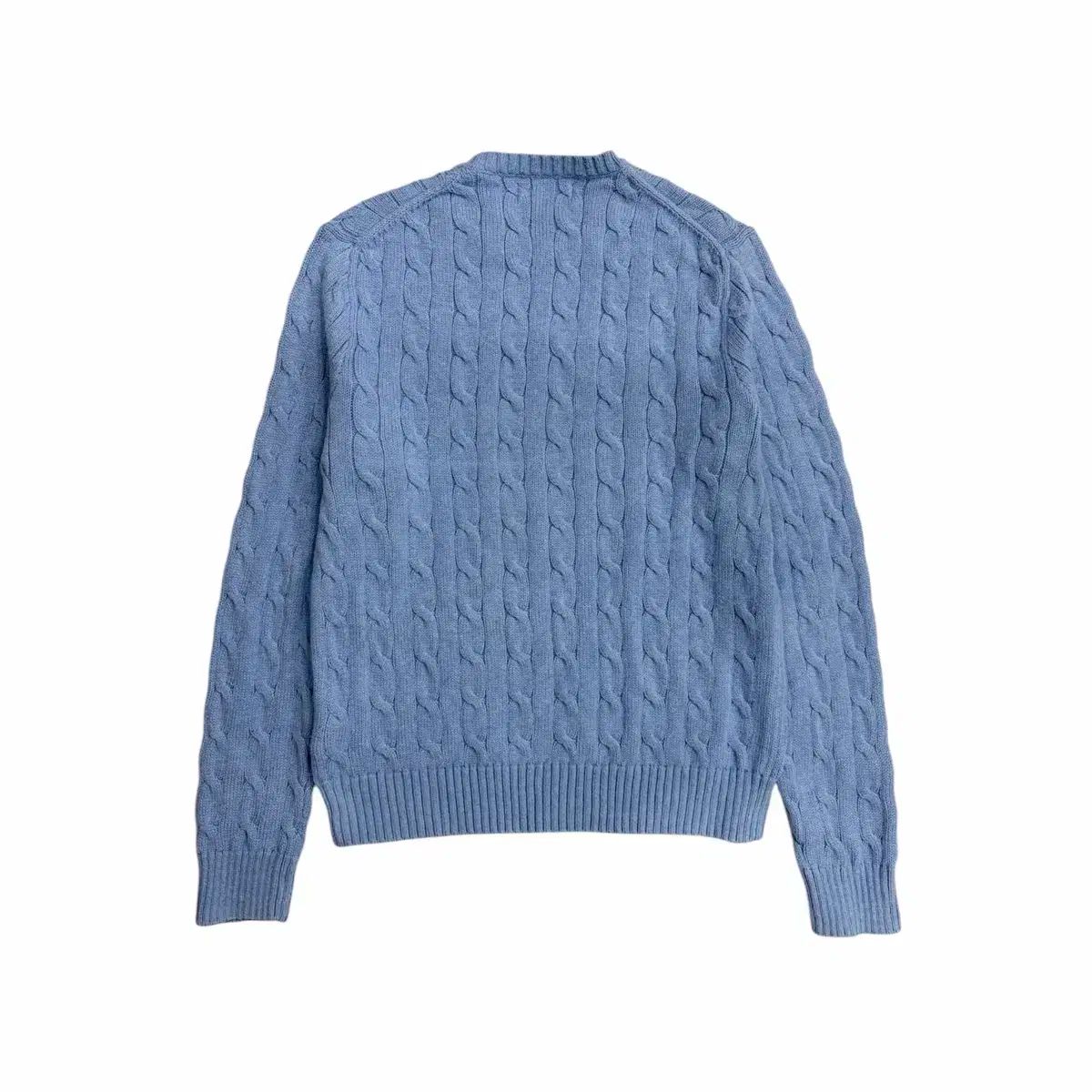 ポロ ラルフローレン アイス ブルー ケーブル ケーブル編み ニット m