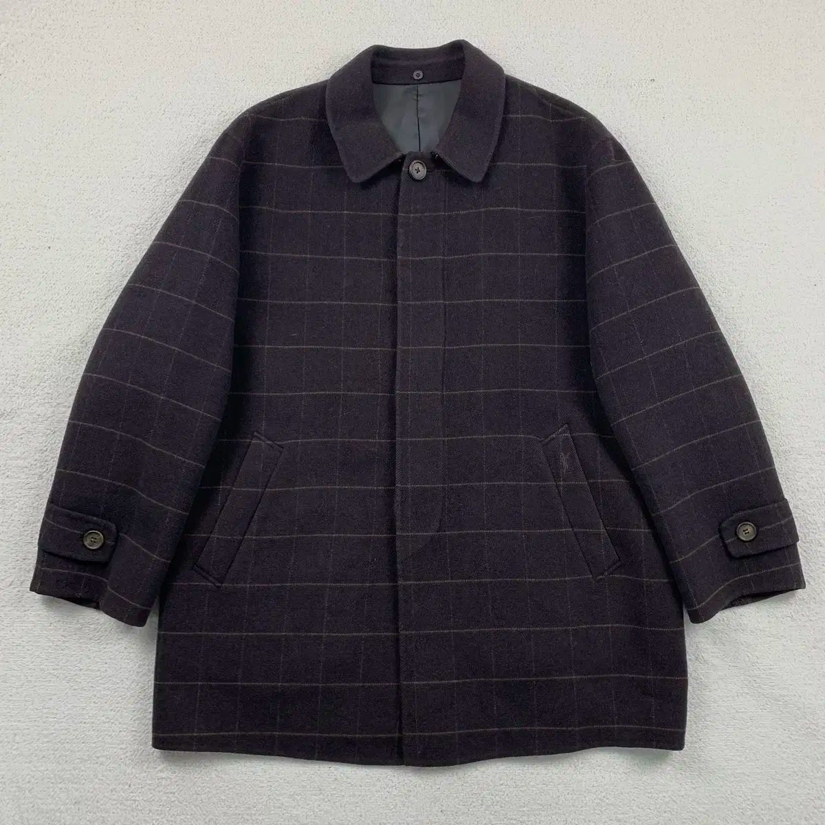 YVES SAINT LAURENT イヴ・サンローラン YSL 刺繍 ロゴ ブラウン CHECK