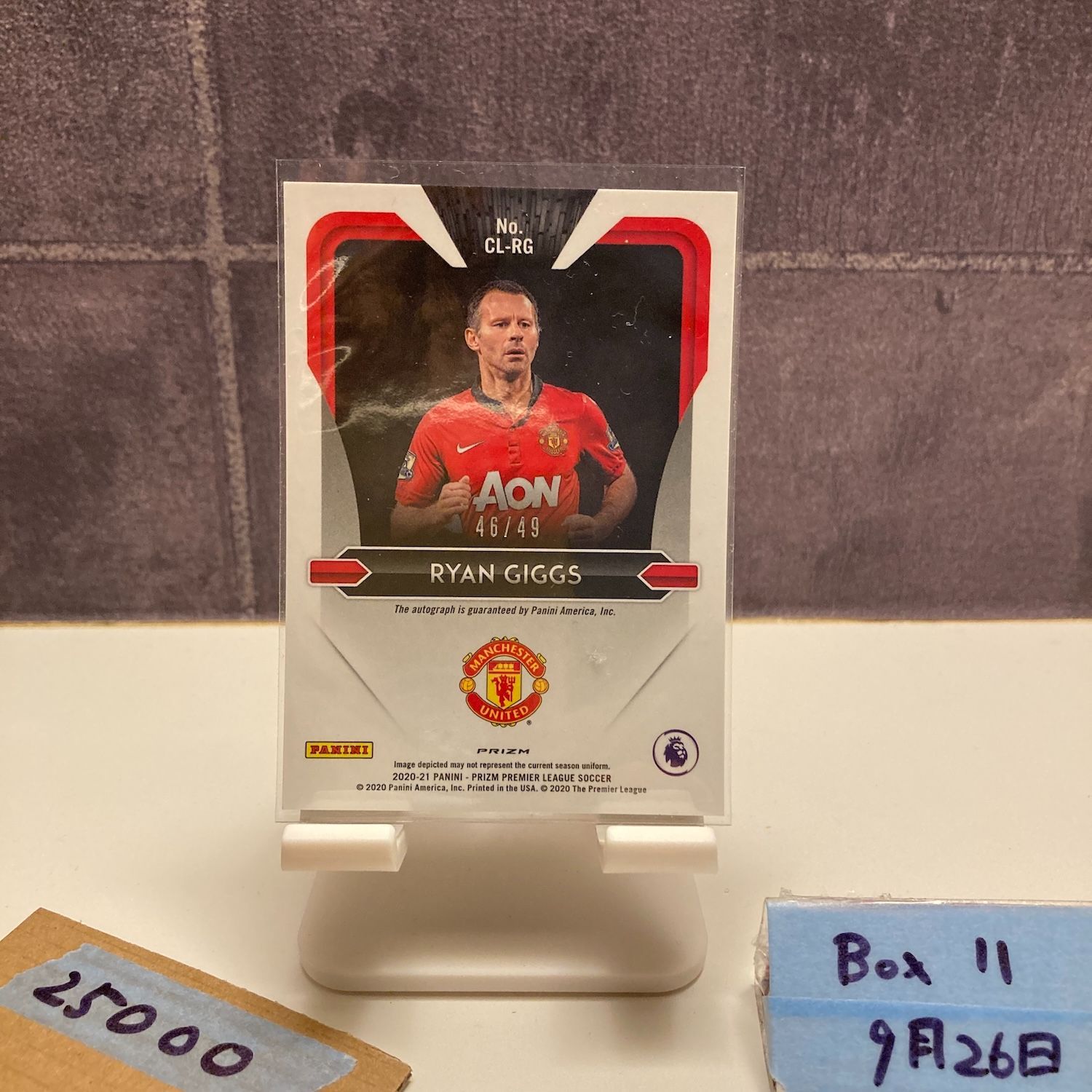 2020-21 Panini Ryan Giggs 46/49 直筆サインカード Manchester United