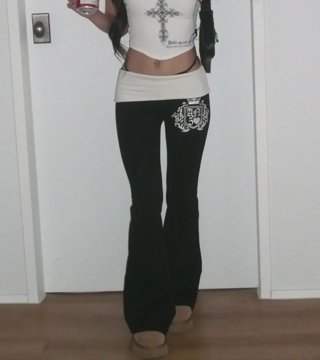 エンジェルナンバー555 ポールディド ブーツカット パンツ