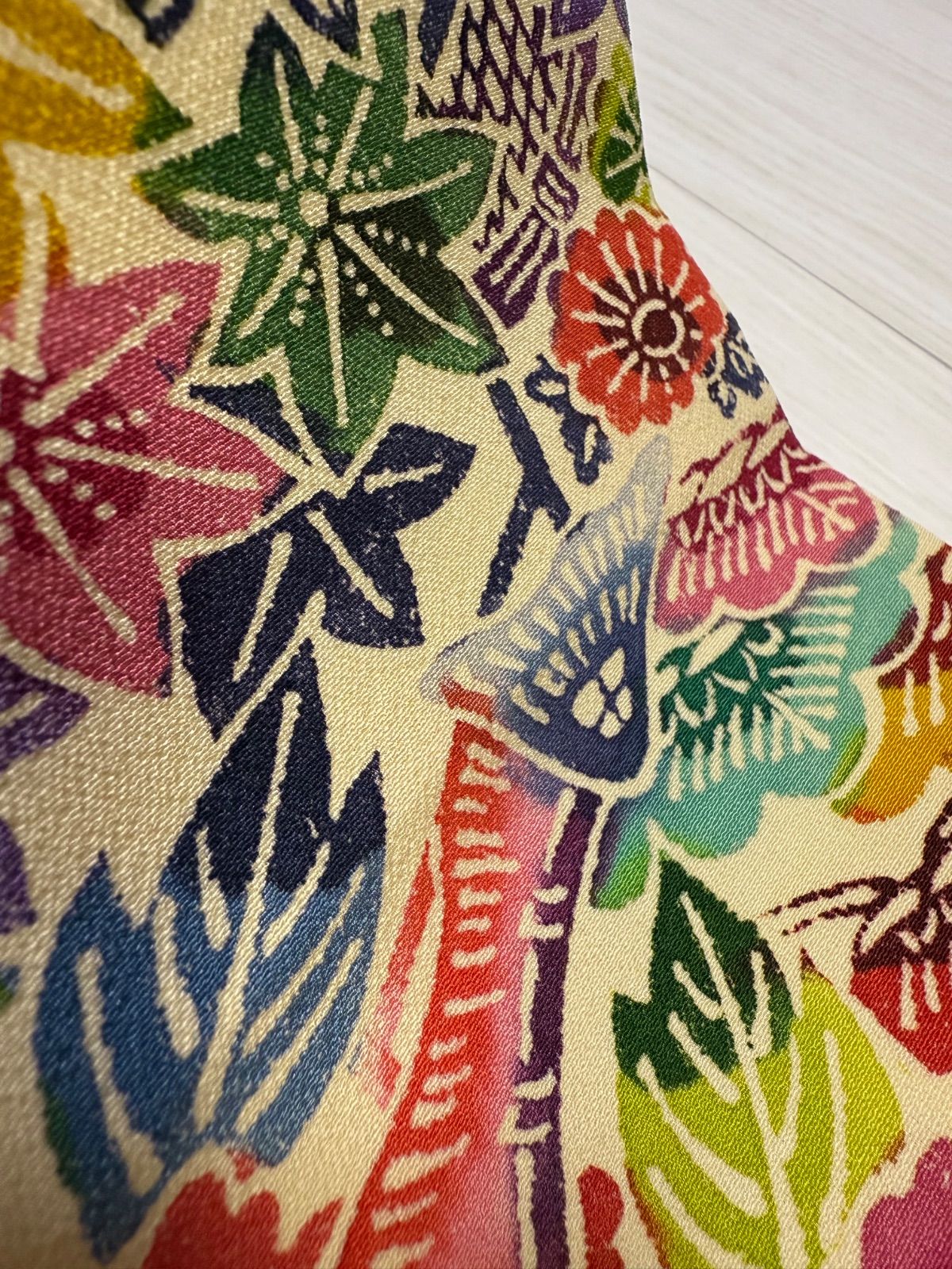  最後の一点 270号 半幅帯 紅型 × 鮫小紋 紫 正絹 リバーシブル ︎同じ生地は2度と入荷しません 1点〜6点までの 商品です ︎ 半巾 半幅 小袋帯 帯