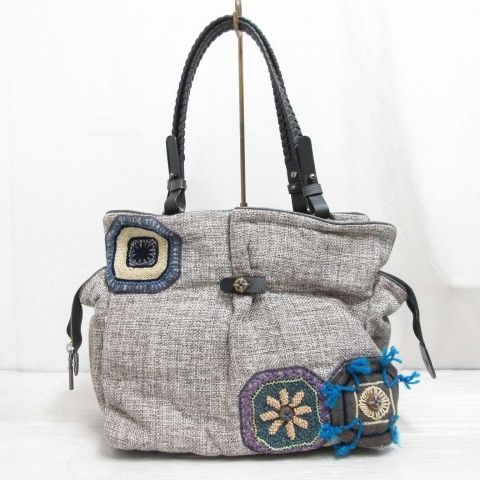 ジャマンピュエッシュ JAMIN PUECH 美品 パッチワーク ハンド バッグ